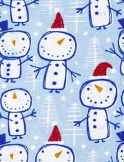 Unisex Kids Snowman Snug Fit Cotton Pajamas