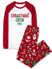 Pijama de algodón y polar unisex para adultos a juego con la familia de Navidad
