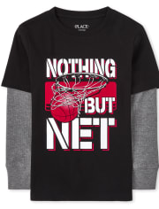 Boys Graphic Thermal 2 In 1 Top