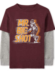Boys Graphic Thermal 2 In 1 Top
