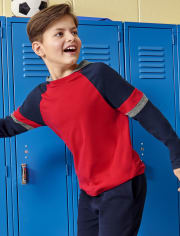 Haut à capuche color block pour garçon