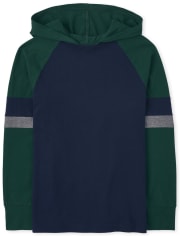 Sudadera con capucha colorblock para niños
