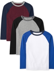 Boys Raglan Top 3-Pack