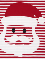 Kids Santa Striped Snug Fit Cotton Pajamas