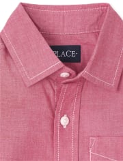 Camisa de popelín con botones para niños