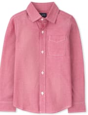 Camisa de popelín con botones para niños