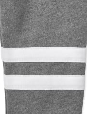 Boys Striped Fleece Jogger Pants 2-Pack