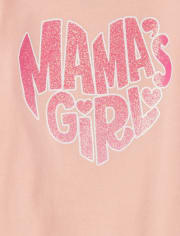 Camiseta con estampado de niña de mamá para bebés y niñas pequeñas