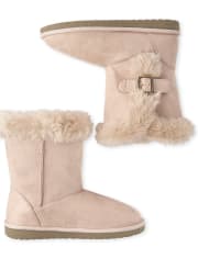 Bottes en faux suède à boucle pour fille