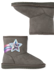Toddler Girls Shakey Star Faux Suede Boots