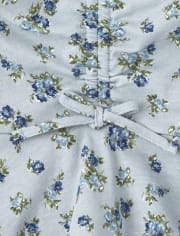 Top campesino floral para niñas