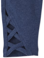 Girls Lace-Up Leggings