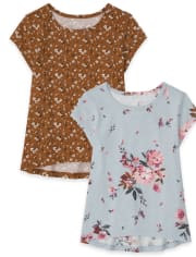 Girls Floral Top 2-Pack