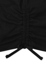 Girls Flip Sequin Heart Cinched Top