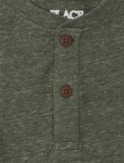 Camiseta con cuello henley Marled para niños