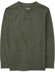 Camiseta con cuello henley Marled para niños