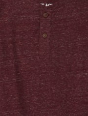 Camiseta con cuello henley Marled para niños