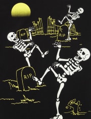 Boys Glow Skeleton Dance Graphic Tee