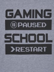 Camiseta gráfica de reinicio escolar para niños