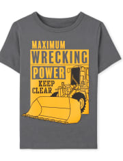 Baby And Toddler Boys Wrecking Power Graphic Tee