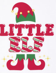 Baby and Toddler Boys Matching Family Little Elf Graphic Tee