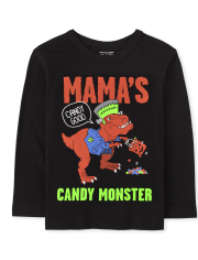 Camiseta estampada Candy Monster para bebés y niños pequeños