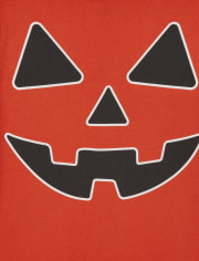 Baby and Toddler Boys Glow Pumpkin Face Graphic Tee