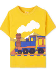 Toddler Boys Train Graphic Tee