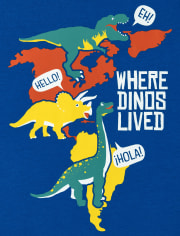 Toddler Boys Dino Map Graphic Tee