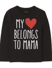 Baby And Toddler Boys Heart Mama Graphic Tee