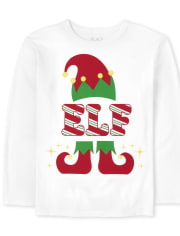 Boys Matching Family Elf Graphic Tee