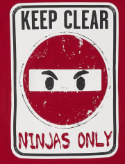 Boys Ninjas Only Sign Graphic Tee