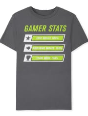 Boys Gamer Stats Graphic Tee