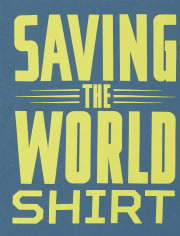 T-shirt graphique pour garçons, Sauver le monde