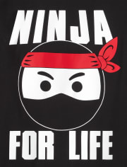 Pack de 2 camisetas con gráfico Ninja para niños