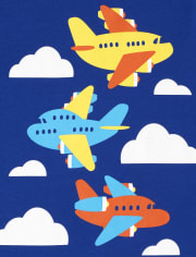 Paquete de 3 camisetas con gráfico de transporte para niños pequeños