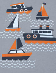 Paquete de 3 camisetas con gráfico de transporte para niños pequeños