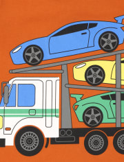 Paquete de 3 camisetas con gráfico de transporte para niños pequeños