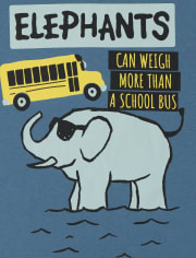 Paquete de 3 camisetas con estampado Animal Fun Fact para niños pequeños
