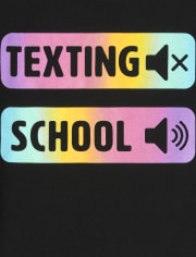 Girls Texting School Graphic Tee