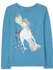 Girls Unicorn Graphic Tee