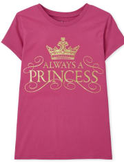 Girls Always A Princess Graphic Tee
