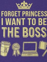 Girls Princess Boss Graphic Tee