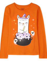 Girls Llama Graphic Tee