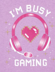Girls Busy Gaming Graphic Tee