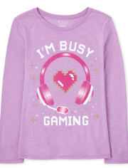 Girls Busy Gaming Graphic Tee