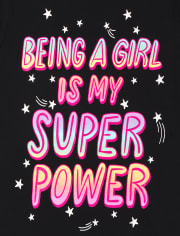 Girls Super Power Graphic Tee