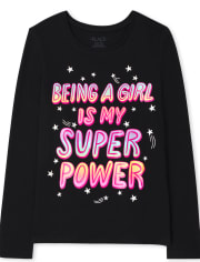 Girls Super Power Graphic Tee