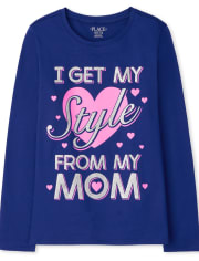 Girls Style From Mom Graphic Tee