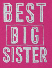 Girls Best Big Sister Graphic Tee